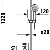 Duravit B.1 B14220000010 Душевая система в комплекте с термостатическим смесителем (хром)
