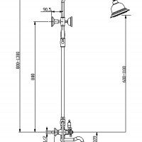 Timo Nelson SX-1291/02 Душевая система с изливом для ванны (цвет бронза).