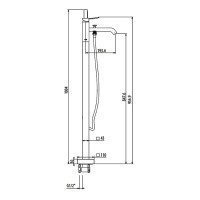 GATTONI Ely 8808/88C0 Напольный смеситель для ванны (хром)