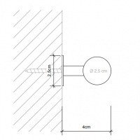 Decor Walther Classic HAK1 0512400 Крючок для халата и полотенца