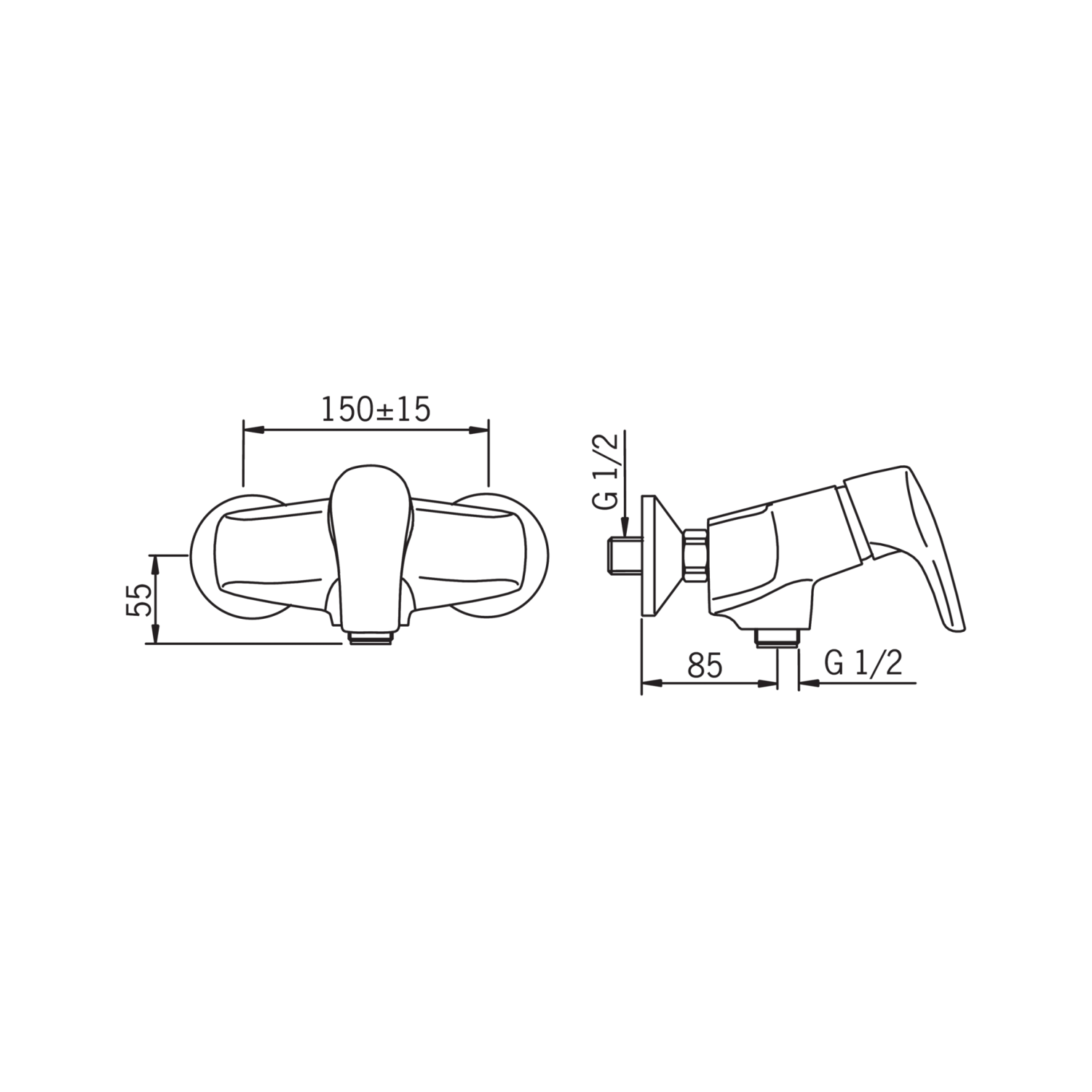Настенный гигиенический душ Oras Saga 1960Y272, в интернет-магазине ...