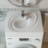 Andrea Perla 4650002680920 Раковина для установки над стиральной машиной 600*550 мм (белый)