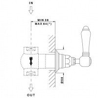 Nicolazzi Teide 4912CR05 Запорный вентиль - внешняя часть (хром)