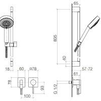 Dornbracht Imo 36 010 670 Смеситель для душа с душевым гарнитуром