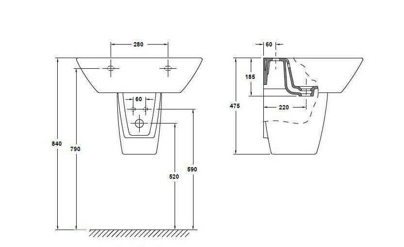 GALA JAZZ 28432 Полупьедестал под раковину, купить в интернет-магазине ...