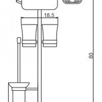 Savol S-00A03 Напольная стойка с аксессуарами (хром)