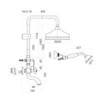 Webert Armony AM721208015 Душевая система с функцией наполнения ванны - комплект со смесителем (хром)