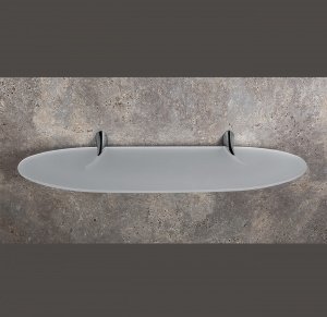 Colombo Design LINK B2416 Стеклянная полка для ванной комнаты 64 см (хром)