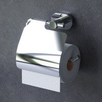 AM.PM Sense L A74341400 Держатель для туалетной бумаги с крышкой (хром)