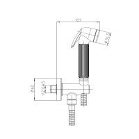 Bossini Nikita C69002B.030 Гигиенический душ - комплект с шланговым подключением и шлангом (хром)
