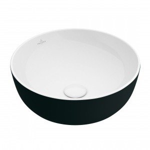 Villeroy Boch Artis 417943BCT8 Раковина накладная круглая для ванной комнаты 43 см (цвет coal black)