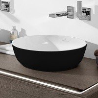 Villeroy Boch Artis 417943BCT8 Раковина накладная круглая для ванной комнаты 43 см (цвет coal black).