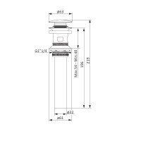 Damixa Option 210610200 Донный клапан | сливной гарнитур - для раковины с переливом (белый)