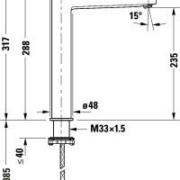 Duravit Manhattan MH1040002010 Высокий смеситель для раковины (хром)