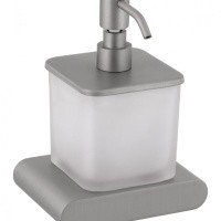 REMER Lounge LN13NPO Дозатор для жидкого мыла подвесной (матовое стекло | никель шлифованный)