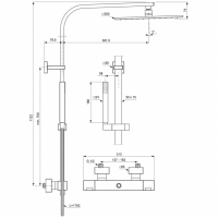 Ideal Standard CERATHERM C100 A7542AA Душевая система с термостатическим смесителем (хром)