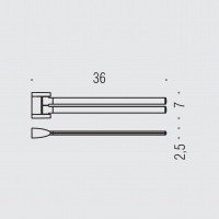Colombo Design LINK B2413 Полотенцедержатель 36 см - двойной (хром)