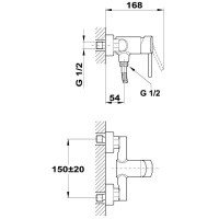 Настенный гигиенический душ Teka Ares 2323102007900552 комплект со смесителем, купить недорого со скидкой
