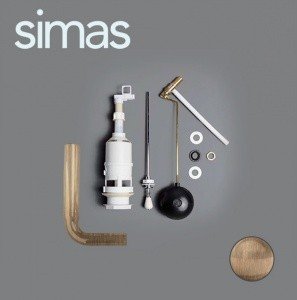 SIMAS D11br - Смывной механизм с короткой трубой (бронза)
