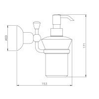 Nicolazzi Cristallo Di Rocca 1489CR09C Дозатор для жидкого мыла подвесной (хром)