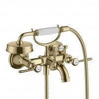 AXOR Montreux 16551130 Смеситель для ванны в комплекте с ручным душем (Полированная бронза)