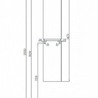 Акватон Скай Pro 1A238603SY01R Шкаф-пенал подвесной 30 см (белый глянцевый)