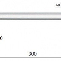 Remer 343L30BO Кронштейн для верхнего душа 300 мм (белый матовый)