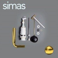 SIMAS D11oro Смывной механизм с короткой трубой (золото)