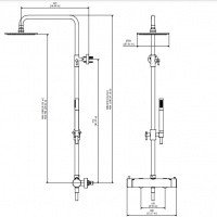 IB Rubinetti Milanotorino MT801CC Душевая система с термостатическим смесителем (Хром)