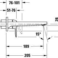 Duravit Manhattan MH1070004010 Настенный смеситель для раковины - внешняя часть (хром)