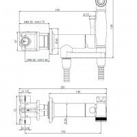 NOBILI AV00610CR Гигиенический душ - комплект со смесителем (хром)