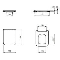 Ideal Standard BLEND CUBE SANDWICH T521101 Сидение с крышкой микролифт (белый)