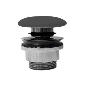 GSI PCS26 Сливной гарнитур | донный клапан для раковины с переливом (черный матовый)