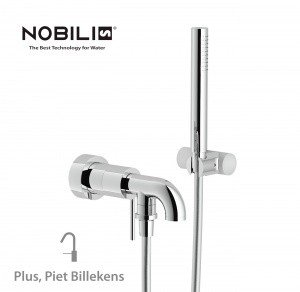NOBILI Plus PL00150CR - Смеситель для ванны в комплекте с ручным душем (хром)