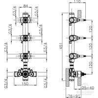 Cisal ZA01V30004 Внутренний механизм смесителя для ванны