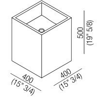 Agape Cube ACER0770PRTSP*0 Раковина подвесная 40 см (натуральный дуб)