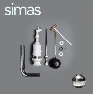 SIMAS D11cr - Смывной механизм с короткой трубой (хром)