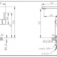 Bravat Arc F16061C-A2-ENG Высокий смеситель для раковины (Хром)