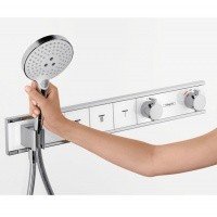 Термостатический смеситель для ванны 15357400 Hansgrohe RainSelect (белый, хром)