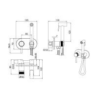 Allen Brau Priority 5.31005-00 Гигиенический душ - комплект со смесителем (хром)