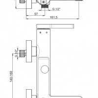 GPD Gildo MBB165-S-R Смеситель для ванны (чёрный матовый | розовое золото)