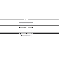 Hansgrohe RainDrain Flex 56047340 Трап для душа 1200 мм - внешняя часть (чёрный хром шлифованный)