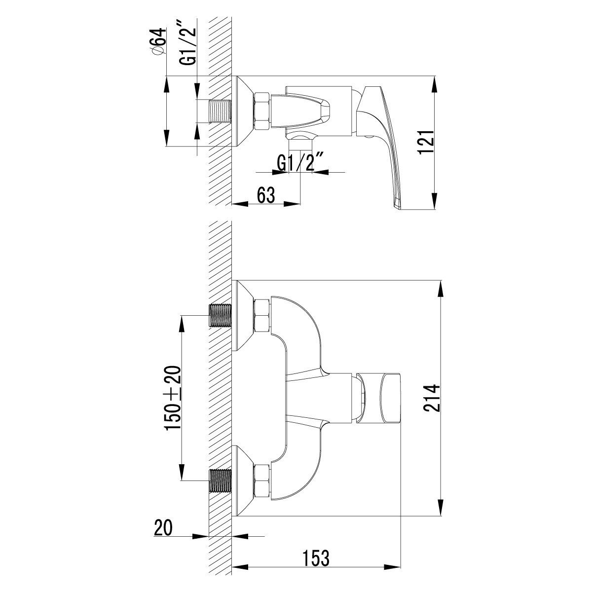 Lemark Plus Shape LM1703C - Смеситель для душа (Хром), в магазине ...