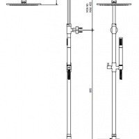 IB Rubinetti Milanotorino MT127CC Душевая система - комплект со смесителем (Хром)