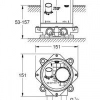 Bravat D9102N-ENG Скрытая часть для напольного смесителя