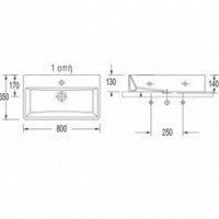 Serel Washbasin 2048 Раковина подвесная | накладная 80*35 см (белый)