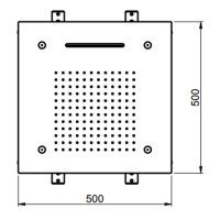 Almar Chromotherapy E044139.MS Верхний душ с LED-подсветкой 500*500 мм (нержавеющая сталь глянцевая)