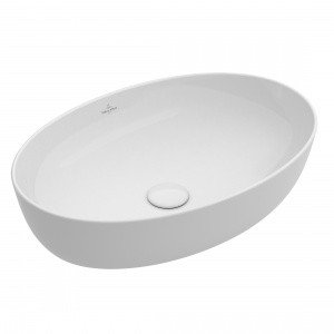 Villeroy Boch Artis 419861RW Раковина накладная овальная для ванной комнаты 61х41 см (цвет белый камень - stone white ceramicplus)
