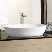 Villeroy Boch Artis 419861RW Раковина накладная овальная для ванной комнаты 61х41 см (цвет белый камень - stone white ceramicplus).