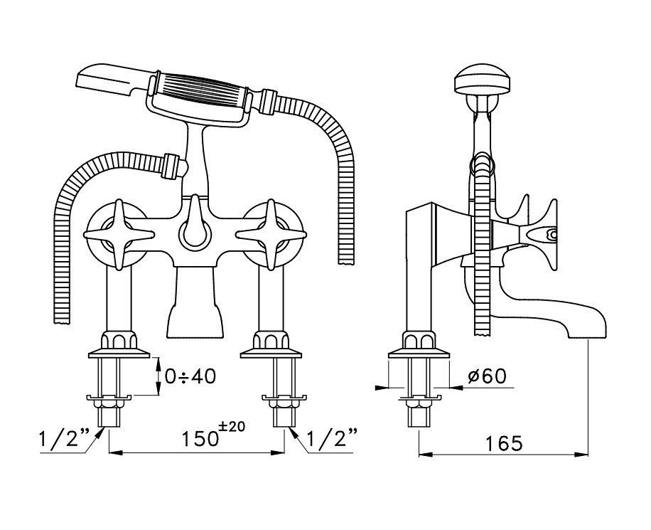 Stella 130 CT 02207 CR00 Смеситель для ванны, в интернет-магазине ...